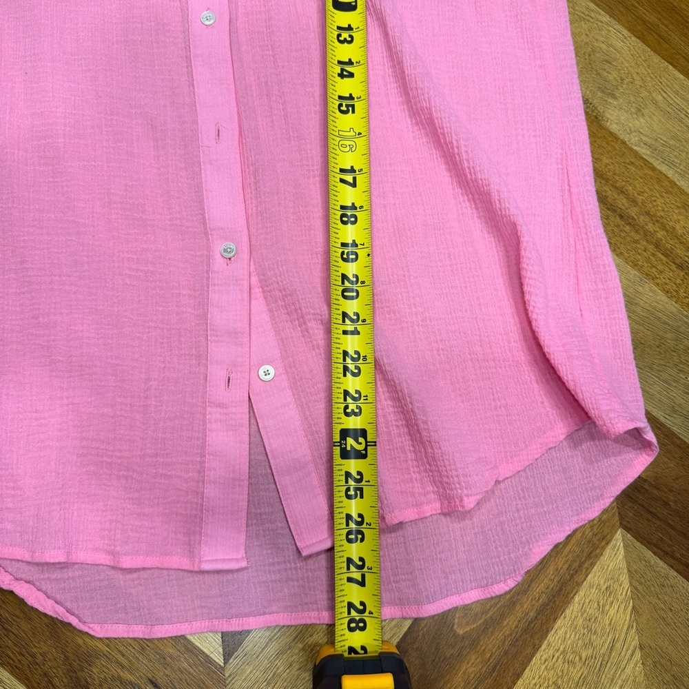 Tommy Bahama Pink Button Down Sleeveless Top 100% cotton - Picture 6 of 7